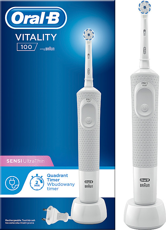 مسواک برقی اورال بی مدل Vitality 100 Sensi Ultra Thin ا Oral-B