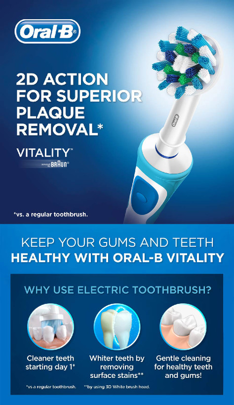 مسواک برقی اورال بی مدل Cross Action ا Oral-B