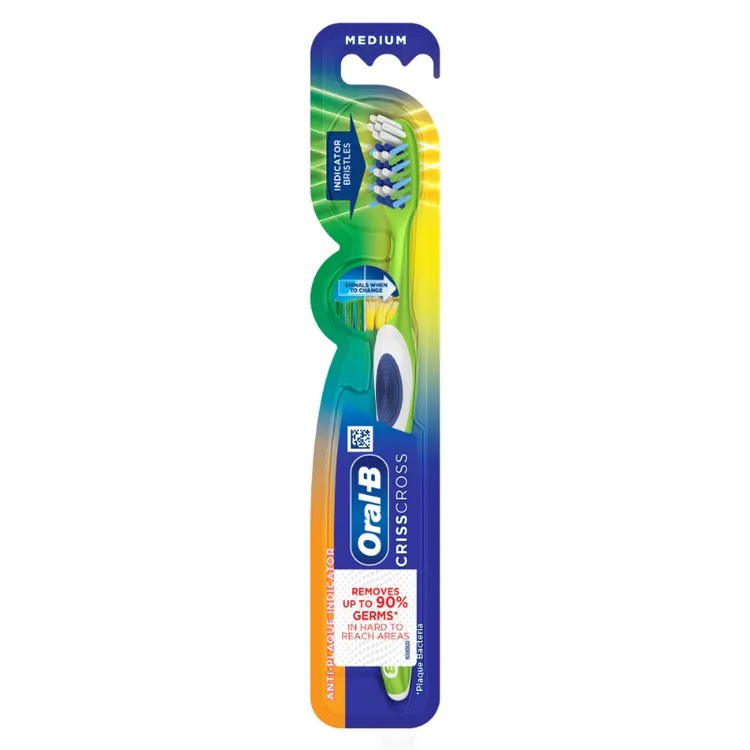 مسواک اورال-بی مدل CRISSCROSS bacteria blast با برس soft