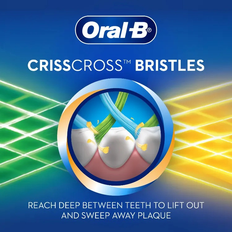 مسواک اورال-بی مدل CRISSCROSS bacteria blast با برس soft