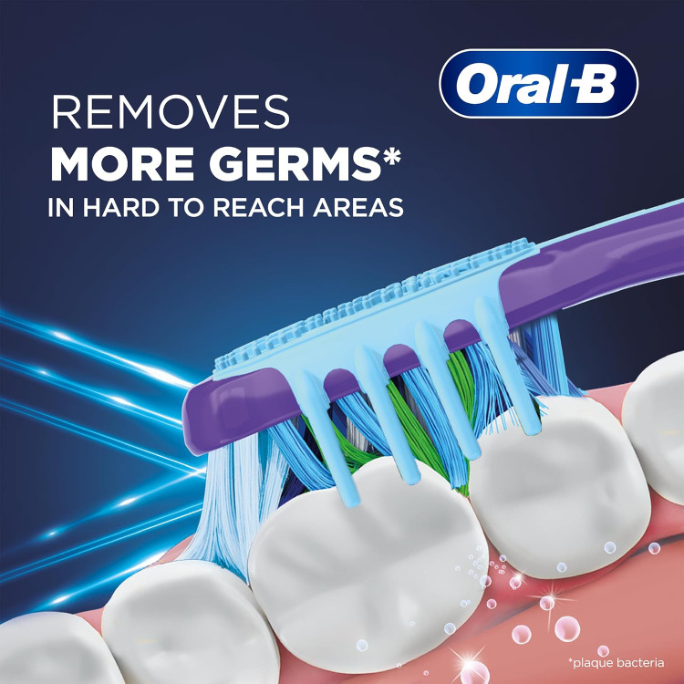 مسواک اورال-بی مدل CRISSCROSS GUM CARE INDICATOR با برس متوسط بسته 4 عددی