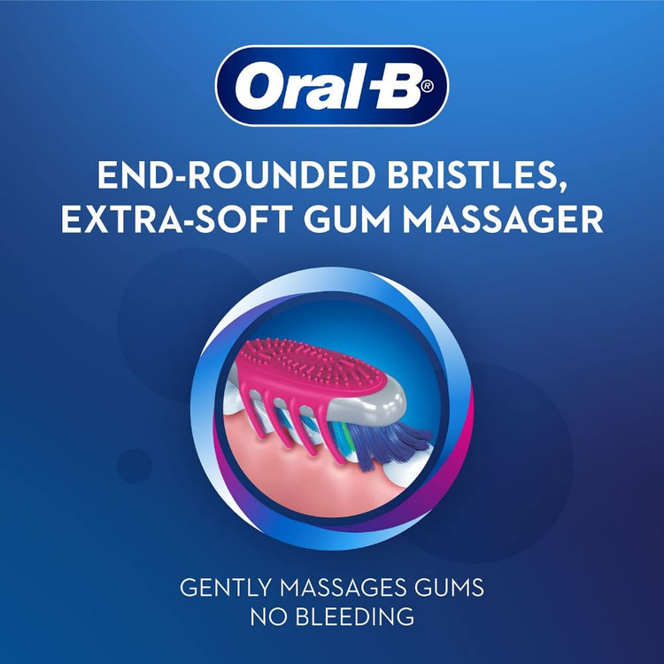 مسواک اورال-بی مدل CRISSCROSS GUM CARE INDICATOR با برس متوسط بسته 4 عددی