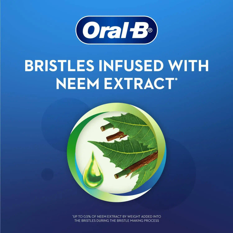 مسواک اورال بی Criss Cross مدل Neem Extract بسته ۴ عددی
