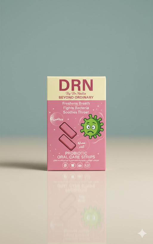 نوار پروبیوتیک خوراکی ضدعفونی و خوشبو کننده دهان (طعم توت فرنگی)حاوی عصاره کندر و ویتامین سی